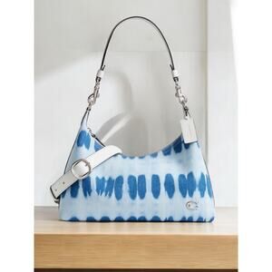 NWT Coach CU040 Juliet Denim Tie Dye Shoulder Bag